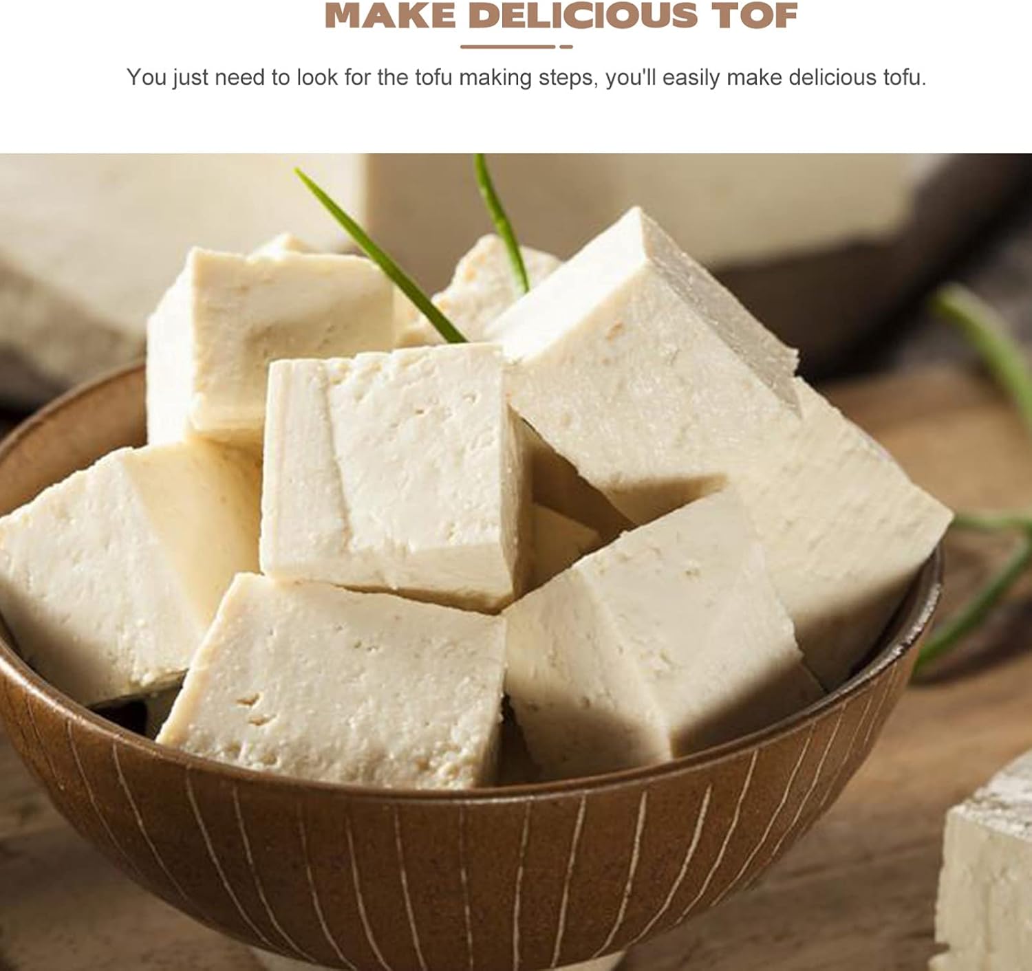 Generic Caja de molde de prensa de tofu, fabricante de tofu de madera casera, máquina de queso de tofu, molde de tofu de agua, kit de fabricación de