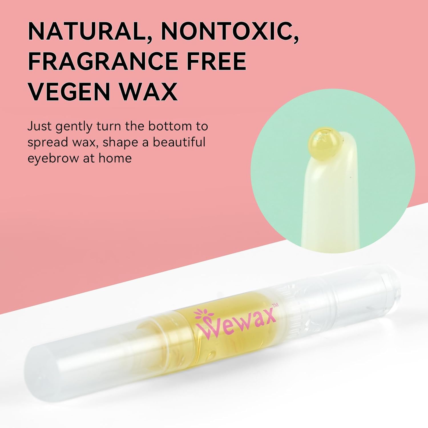 Kit de depilación de cejas para depilación con 20 mini tiras de depilación y 0.18 oz de cera vegetal natural que da forma a tus cejas, kit