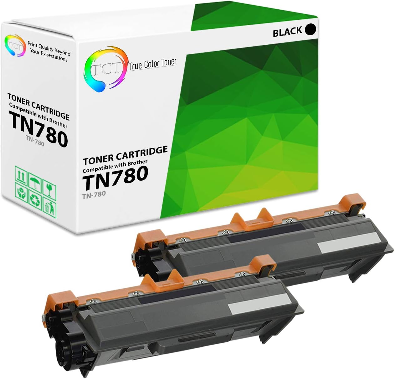 TCT Cartucho de tóner de repuesto prémium compatible para impresoras Brother TN-780 TN780 negro de alto rendimiento compatible con impresoras
