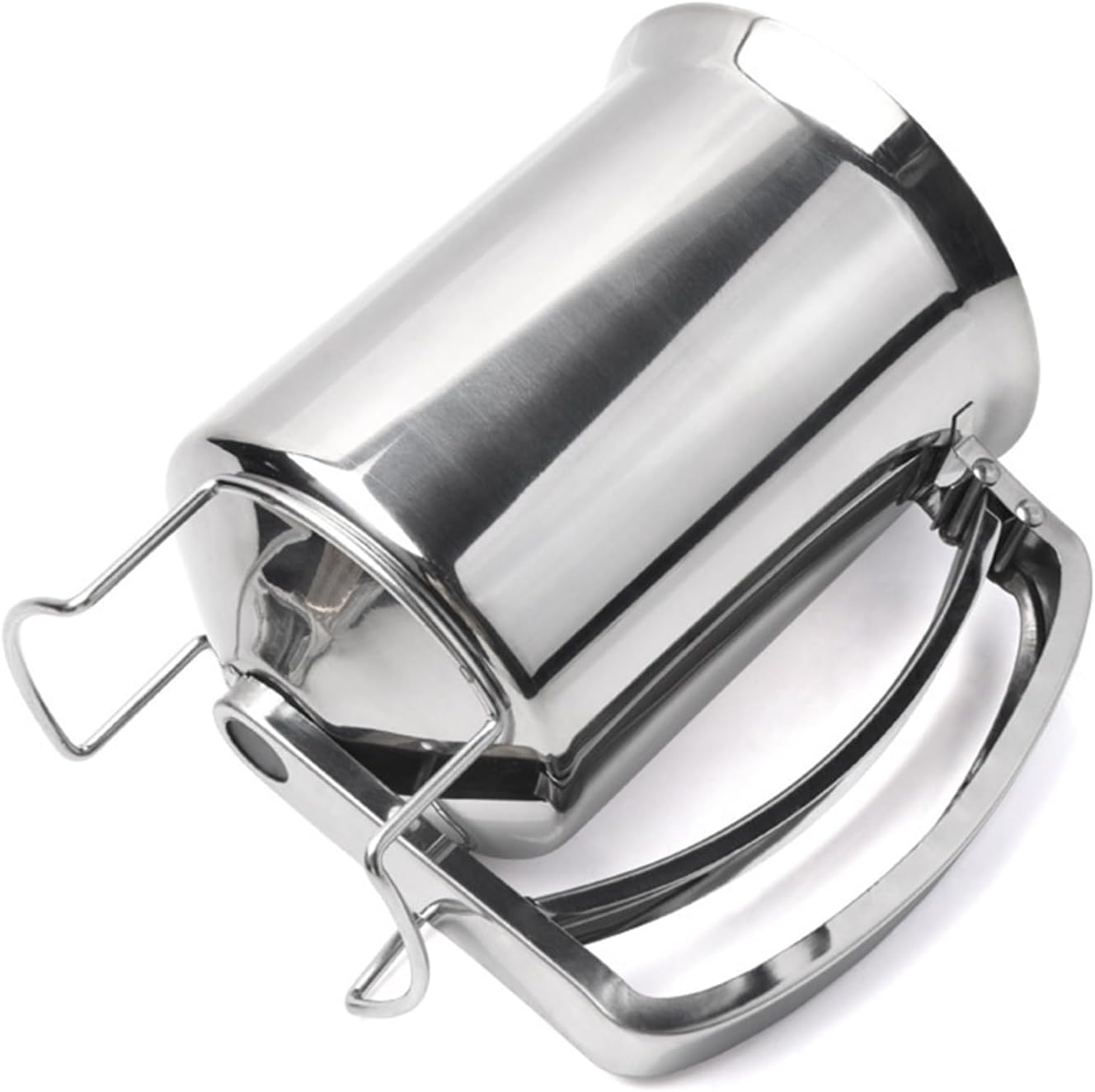 Dispensador de masa de panqueques de acero inoxidable, ideal para hornear cupcakes, cocina Easyflow, medidor de medición en mls y tazas,