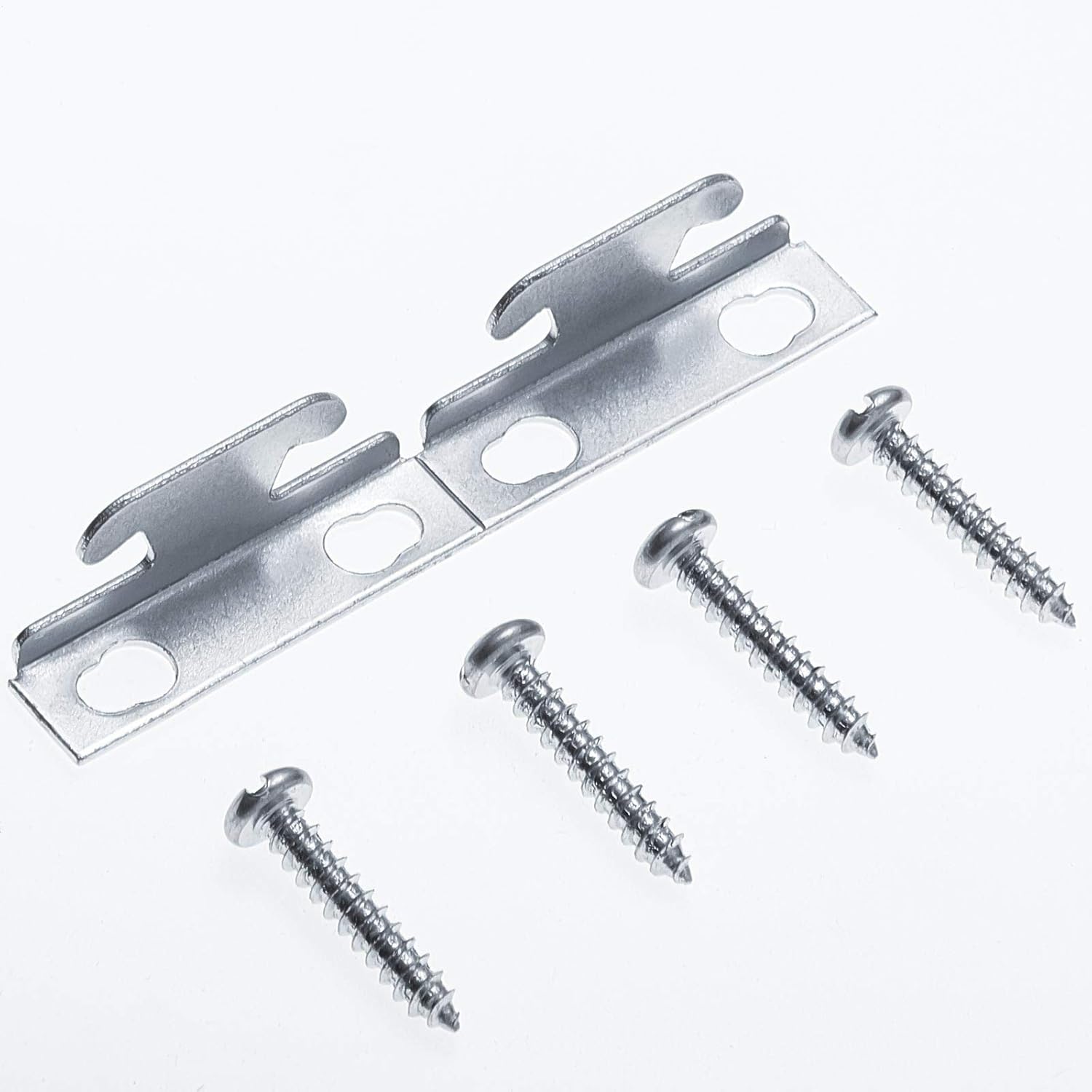 Funrous Soporte para barra de cortina, ganchos de cortina, accesorios de soporte de pared, ganchos ajustables para barra de cortina con tornillos,