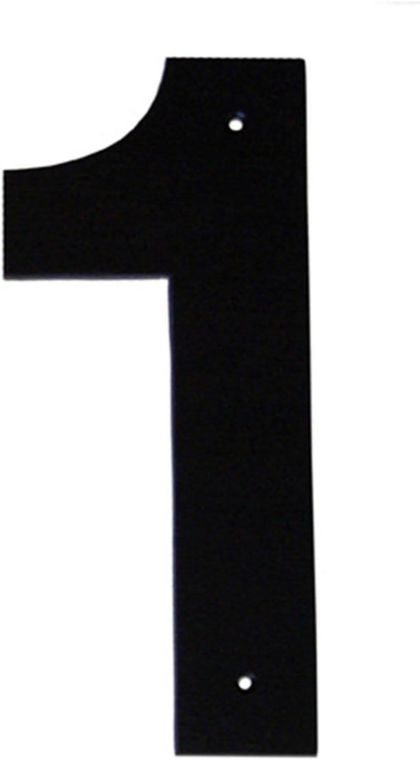 Montague Metal Products HHN-4-W-6 Placa de aluminio para exteriores de 4 pulgadas, mediana, números de casa blanca, 4 pulgadas