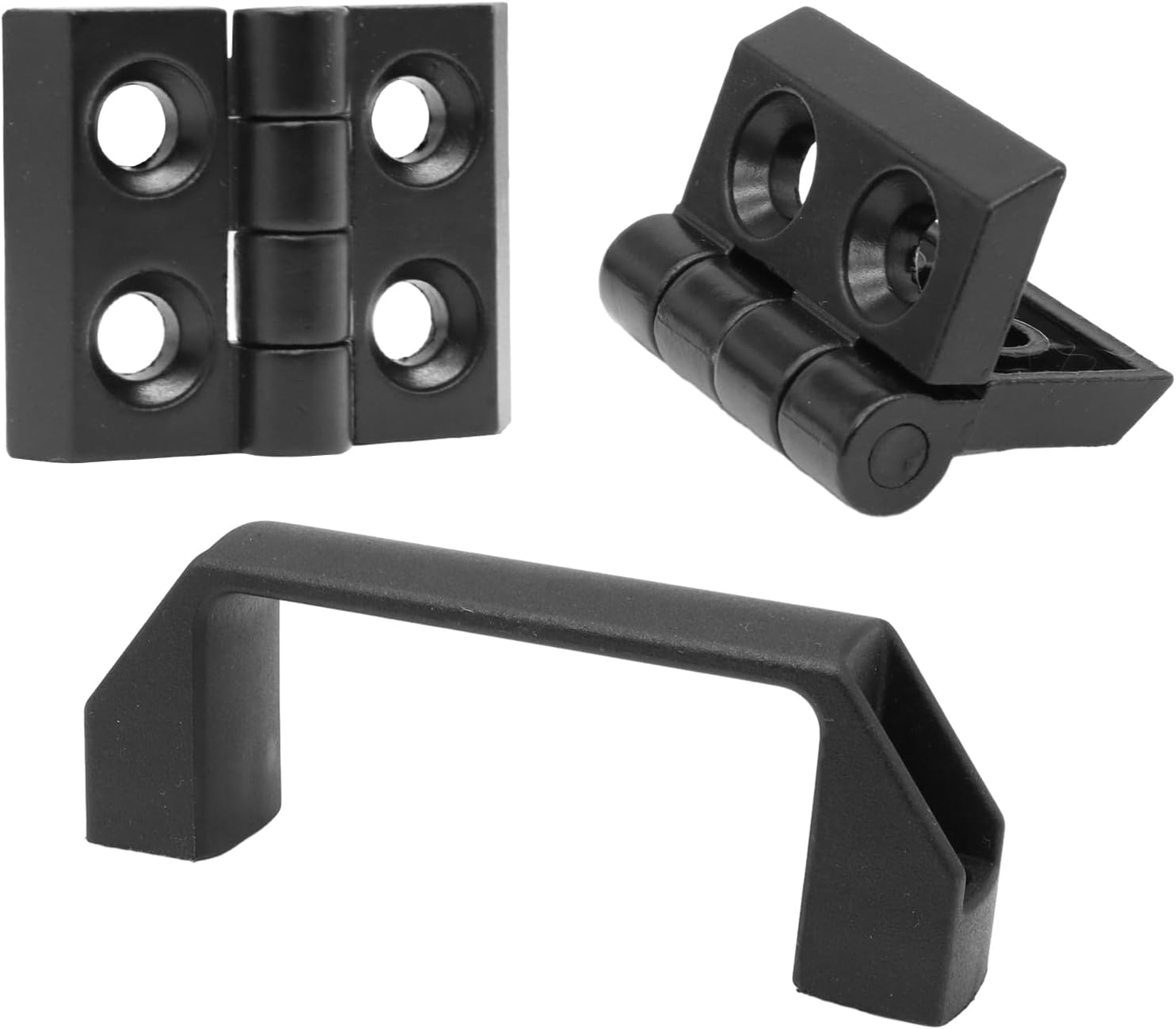 4 bisagras de pivote extruidas serie 2020 para perfil de extrusión de aluminio serie 20, 2 manijas de puerta de aluminio de 3.543 in serie 2020 y