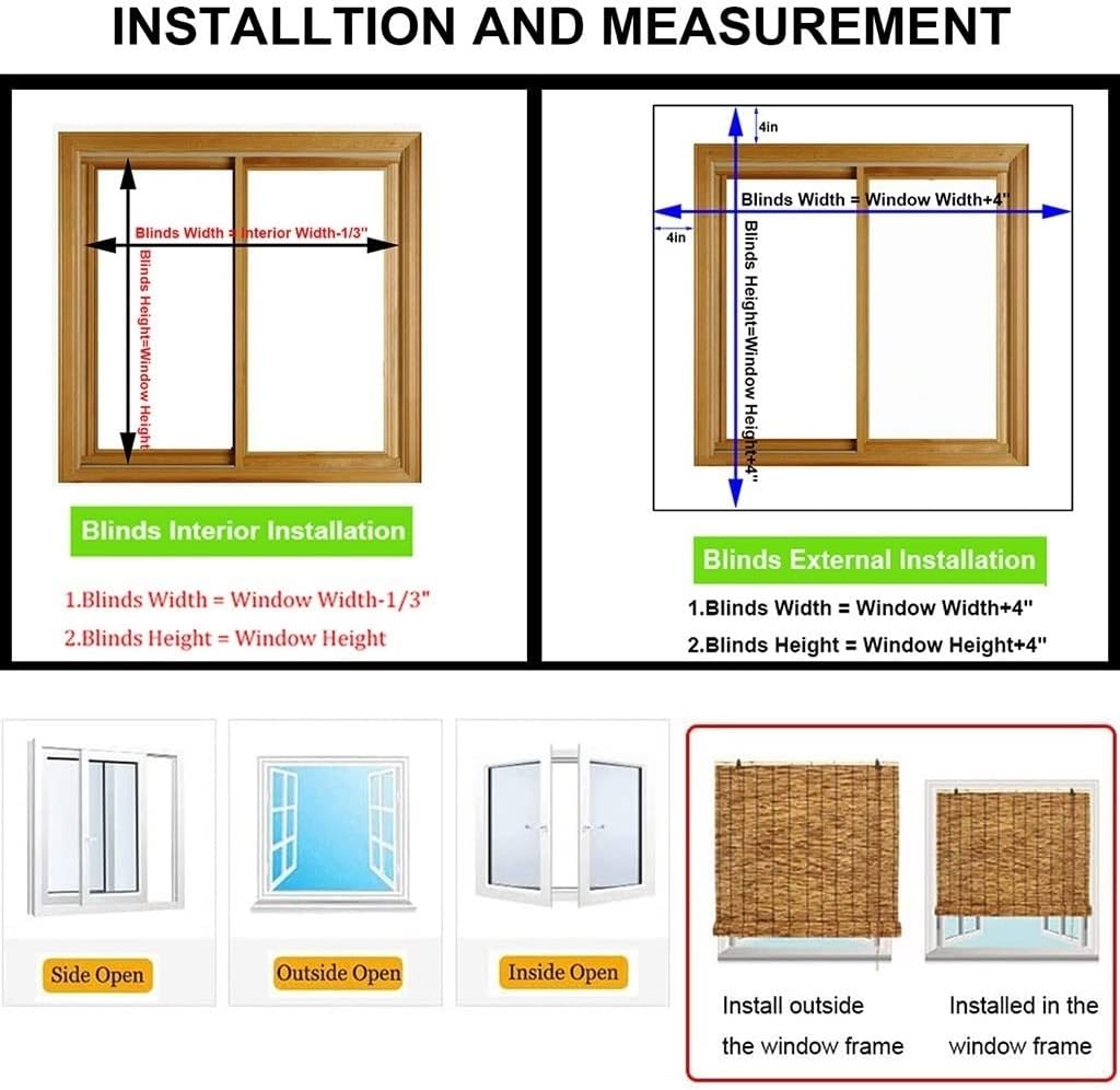 Persianas enrollables opacas de 42 pulgadas de ancho x 72 pulgadas de largo, 45 pulgadas de ancho x 72 pulgadas de largo, ventana enrollable de
