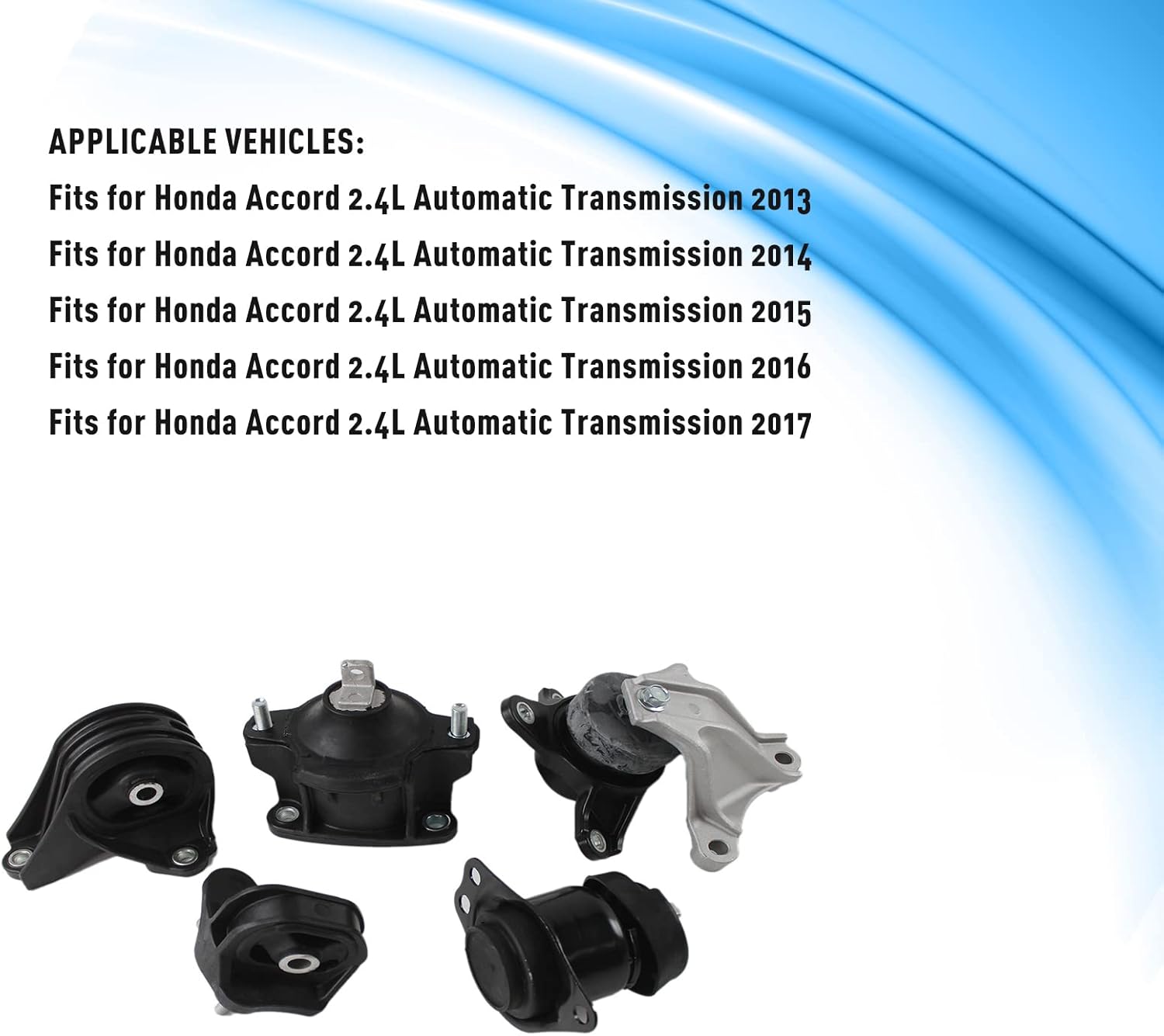 Juego de soportes de motor para Honda Accord 2.4L 2013-2017 piezas de posventa 1 año de garantía, soporte de motor de repuesto OE A65072 A65054