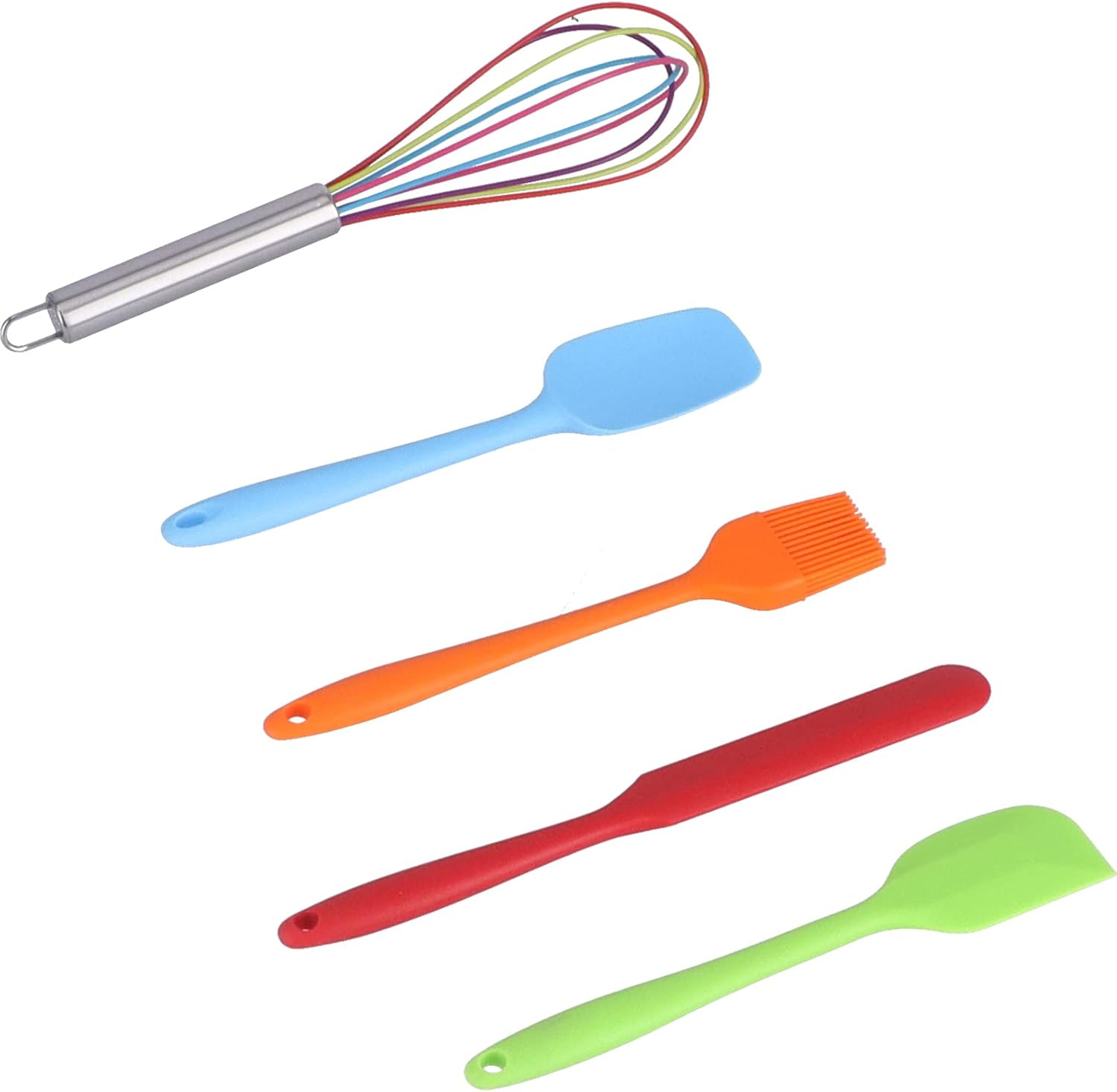 Juego de utensilios de cocina de silicona de 15 piezas con mango de acero inoxidable resistente al calor con soporte para cocinar utensilios de