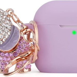 MOFREE – Funda protectora de silicona para Airpods 3 de 3 generación con llavero de elefante brillante compatible con Apple Airpods de 3 generación MOFREE – Funda protectora de silicona para Airpods 3 de 3 generación con llavero de elefante brillante compatible con Apple Airpods de 3 generación