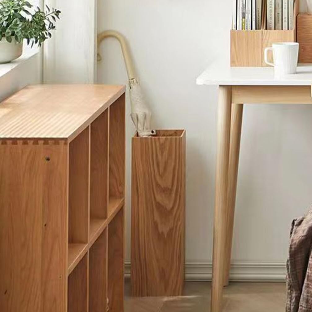 OSALADI Soporte para paraguas de madera, rectangular, cuadrado, para bastón de caminar, soporte rústico para paraguas, barril, puerta, paraguas para