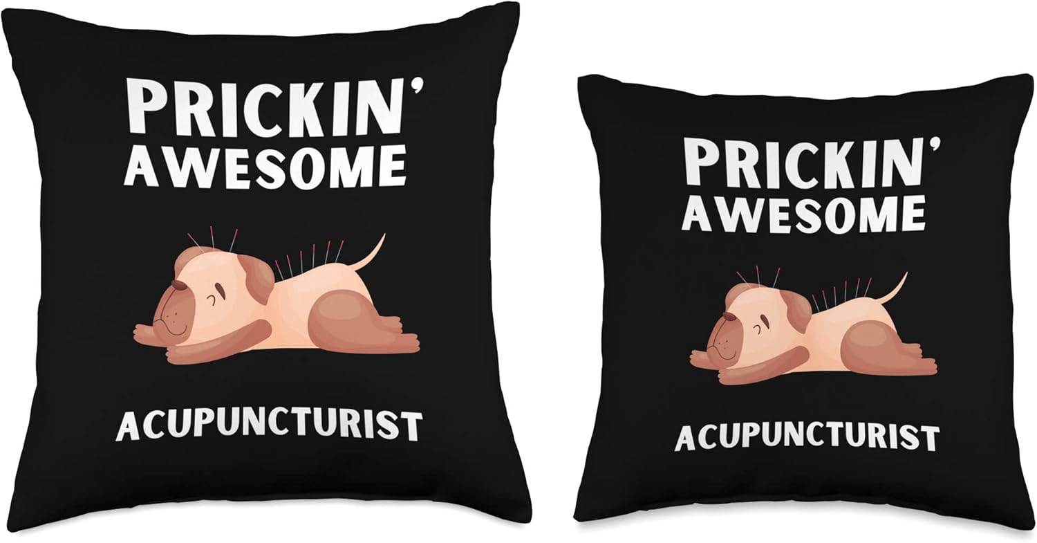 Acupuncturist Acupuncture Vet Throw Pillow, 16×16, Multicolor