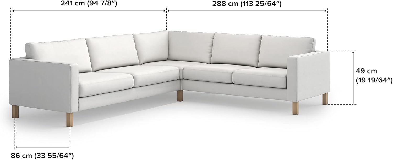 Funda de sofá Karlstad resistente y duradera de repuesto para sofá IKEA Karlstad, funda de sofá esquinero Karlstad (poliéster azul marino)