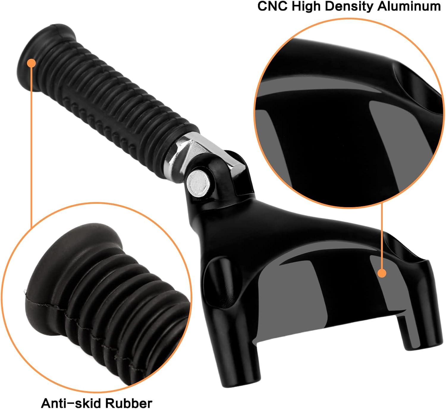 Estriberas de pasajero trasero para motocicleta, pedal negro con soporte de montaje compatible con Harley Sportster Iron XL 883 1200 X48 72 2014-2021