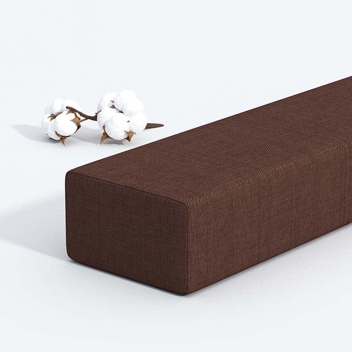 Almohada de cama para cabecero de 47 x 4 x 3 pulgadas de largo, para cama individualdobleking, relleno de espuma suave, cojín de protección para