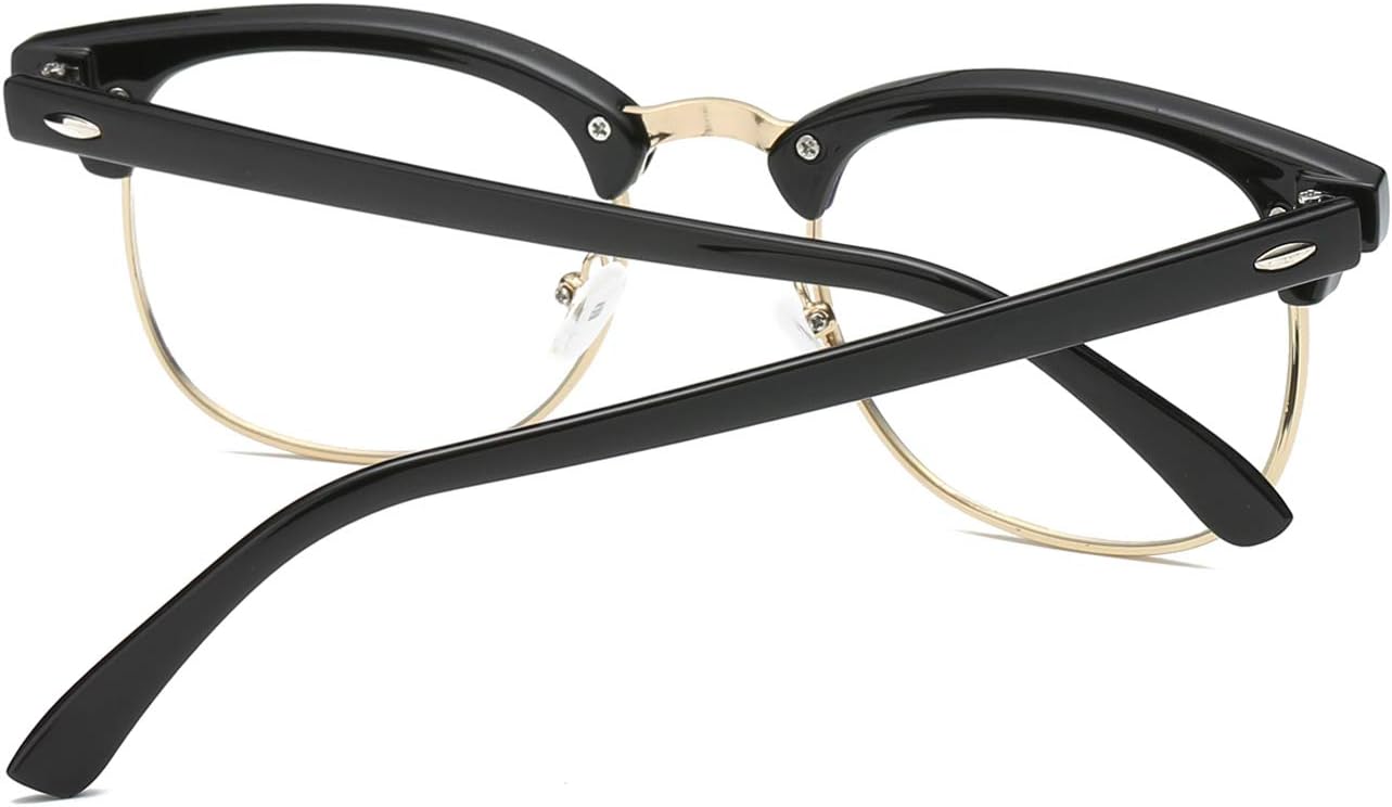VEOFEMLEA Elegantes lentes de bloqueo de luz azul para computadora de medio marco el mejor compañero de tu ojo