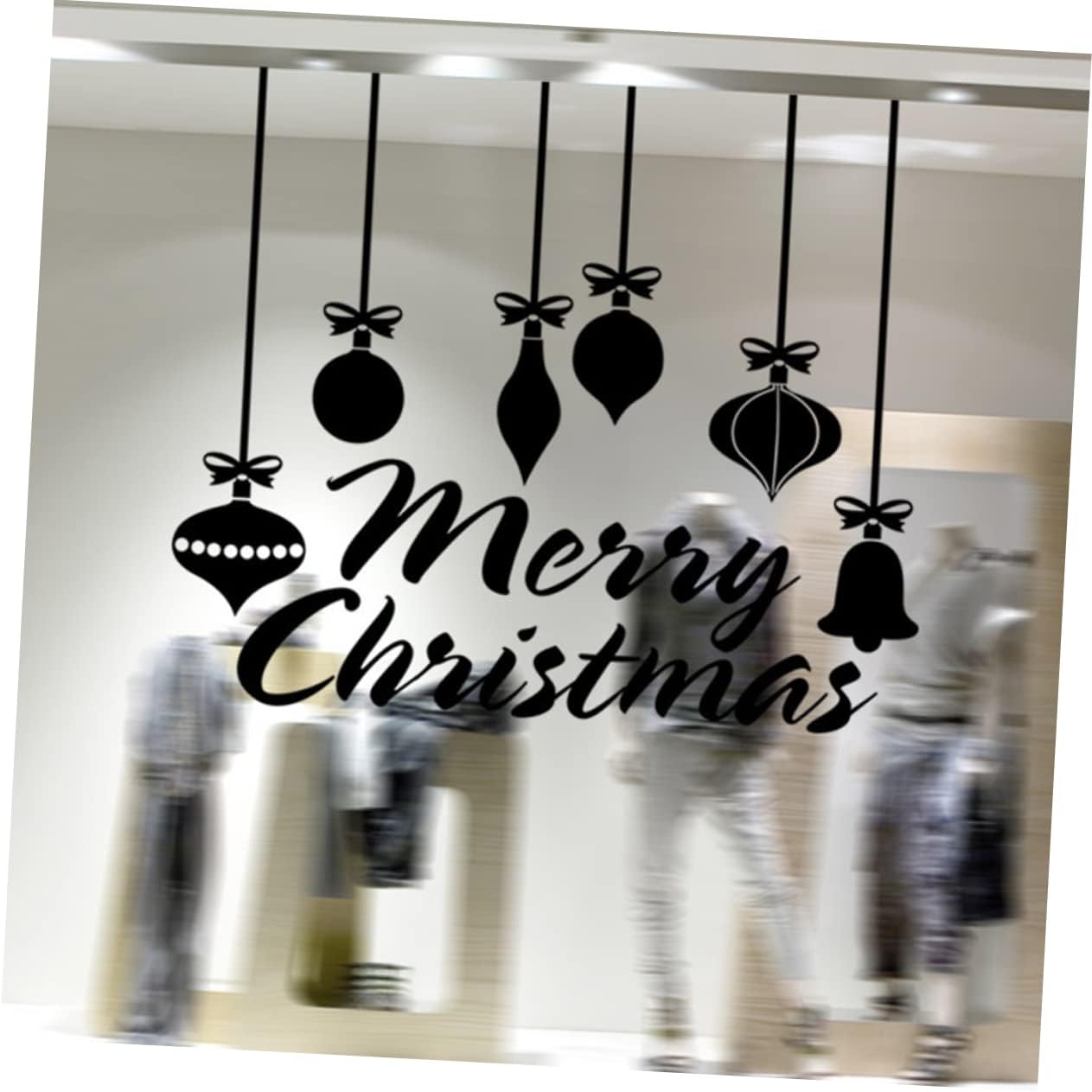 DOITOOL Decoración de vidrio pegatinas extraíbles Pegatinas de vidrio Pegatinas de ventana de Navidad Pegatinas Feliz Navidad Ventana Adhesivo de