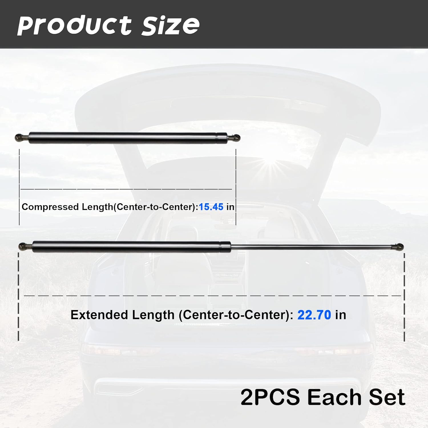 Puerta trasera de la escotilla elevadora para portón elevador, amortiguadores, resortes de gas 6156 aptos para Chevrolet Suburban 1500 2007-2014,