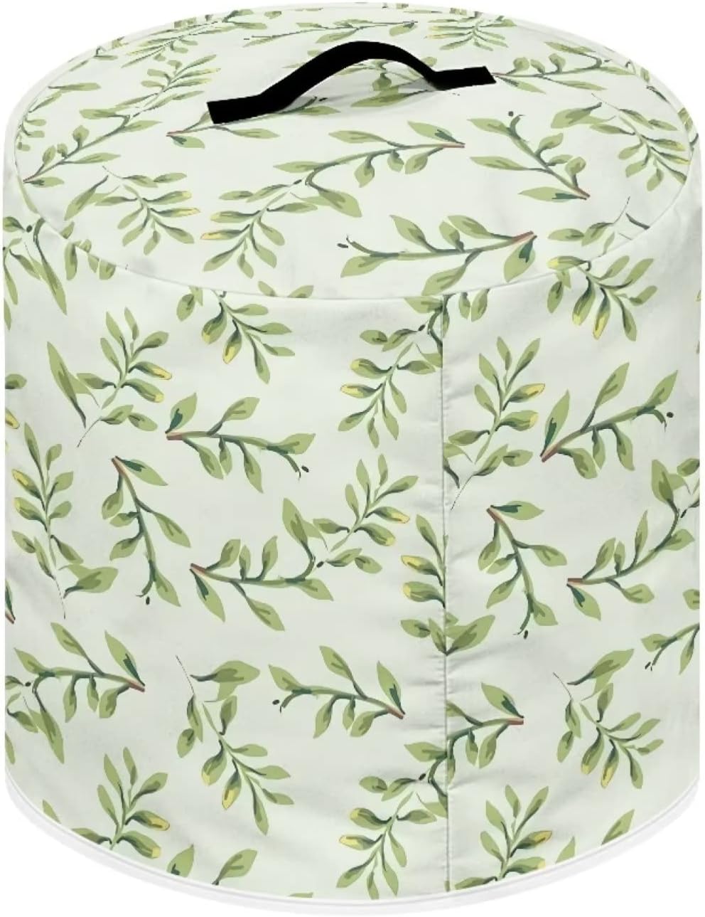 Cubierta para olla a presión con estampado de hojas verdes, cubierta de protección contra el polvo, freidora de aire y cubierta de protección, 8