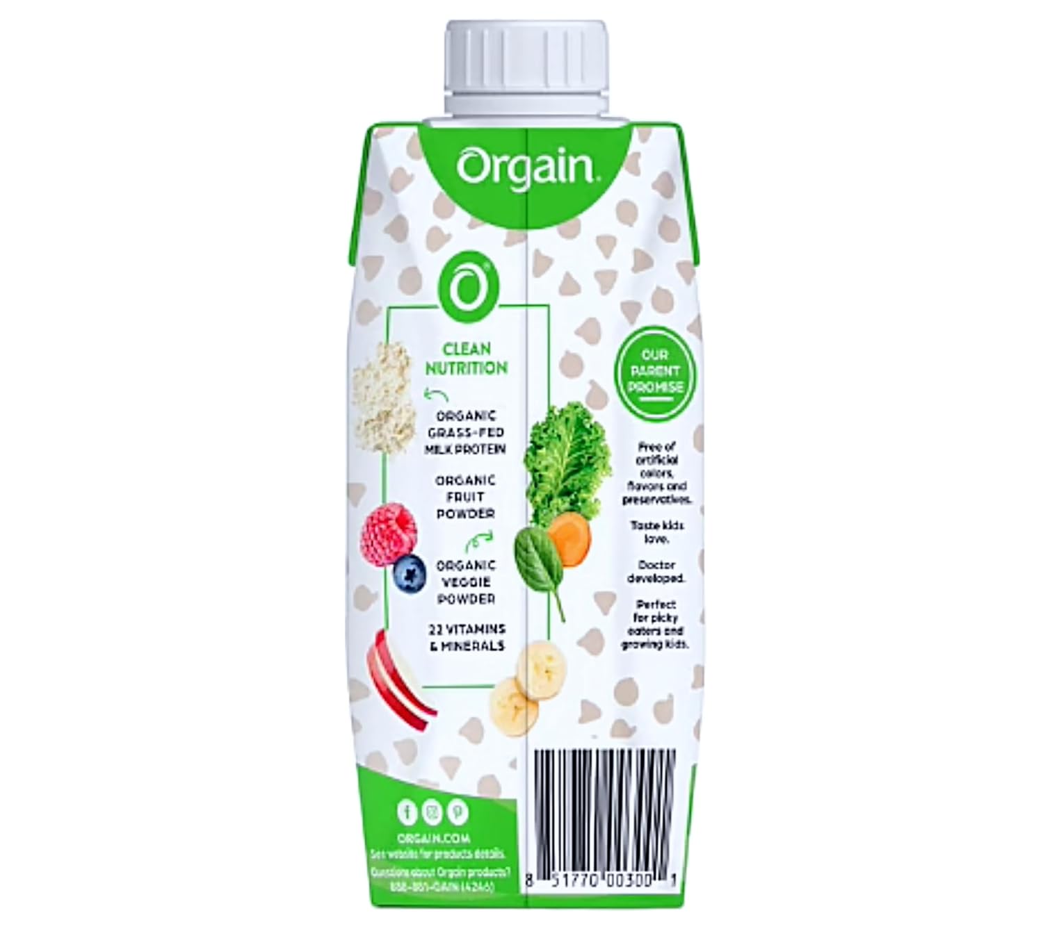 Batido de proteínas para niños, batido nutricional orgánico de proteínas para niños, aperitivo para niños con 0.31 onzas de proteína láctea, 22