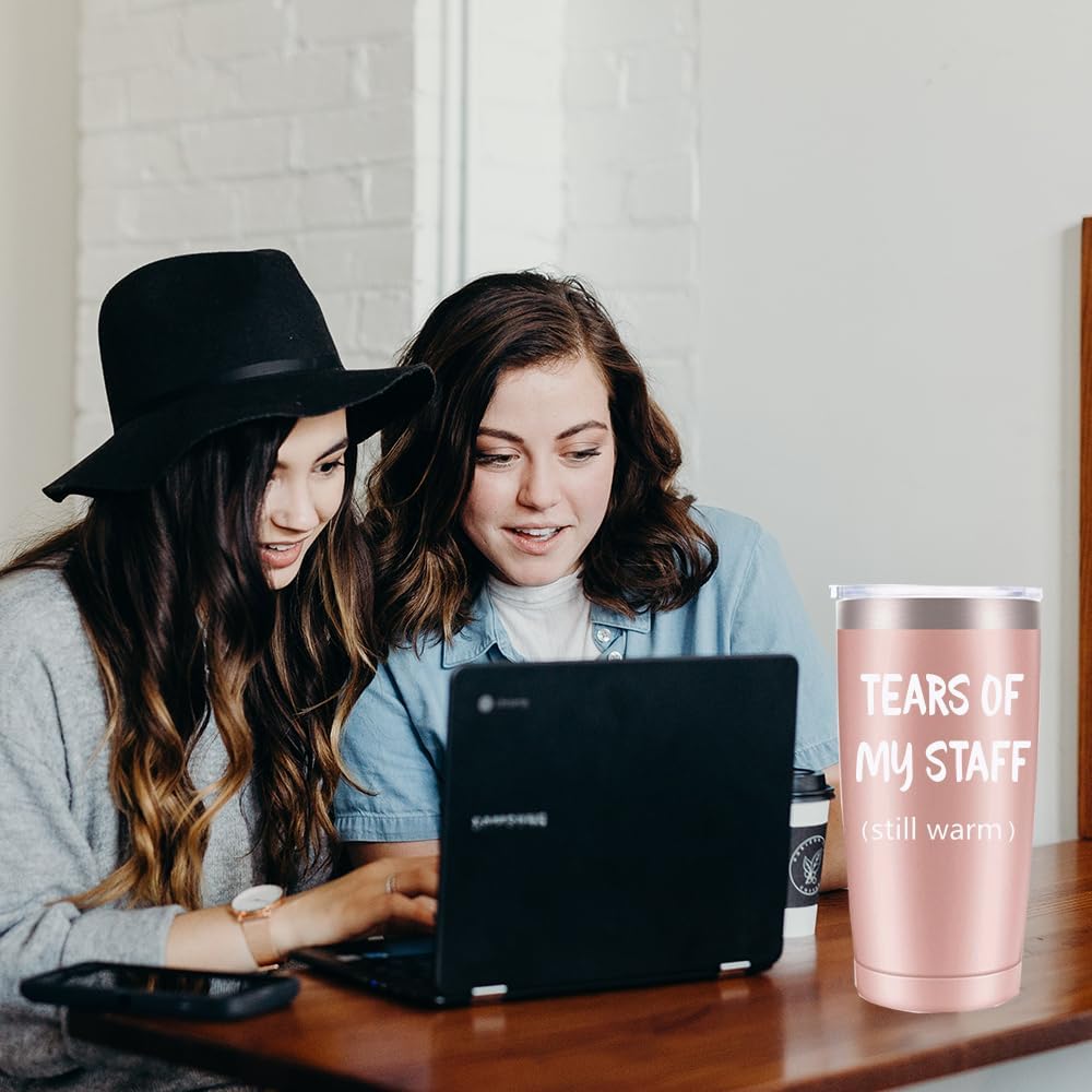 SOCOARZR Regalos del Día del Jefe para mujeres, vaso de lágrimas de mi personal, regalos divertidos para mujeres, regalos de jefe para mujeres, el