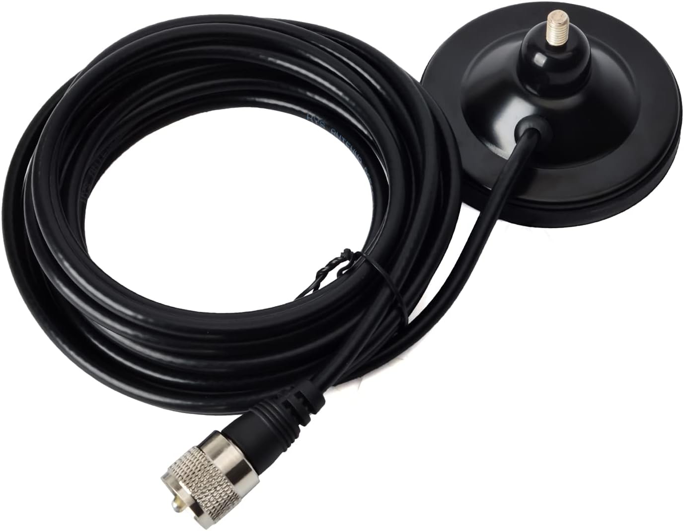 HYSHIKRA Antena de montaje magnético, doble banda 144430Mhz 19 pulgadas antena de látigo con base magnética con cable RG58 de 5M16.4 pies para Yaesu