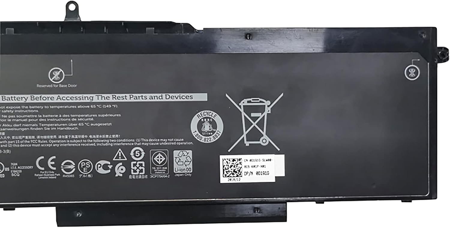 New 11.4V 97Wh 8070mAh 1FXDH Battery Compatible with Dell Latitude 5501 5511 E5501 E5511 Precision 3541 3551 01WJT0 1WJT0 Series
