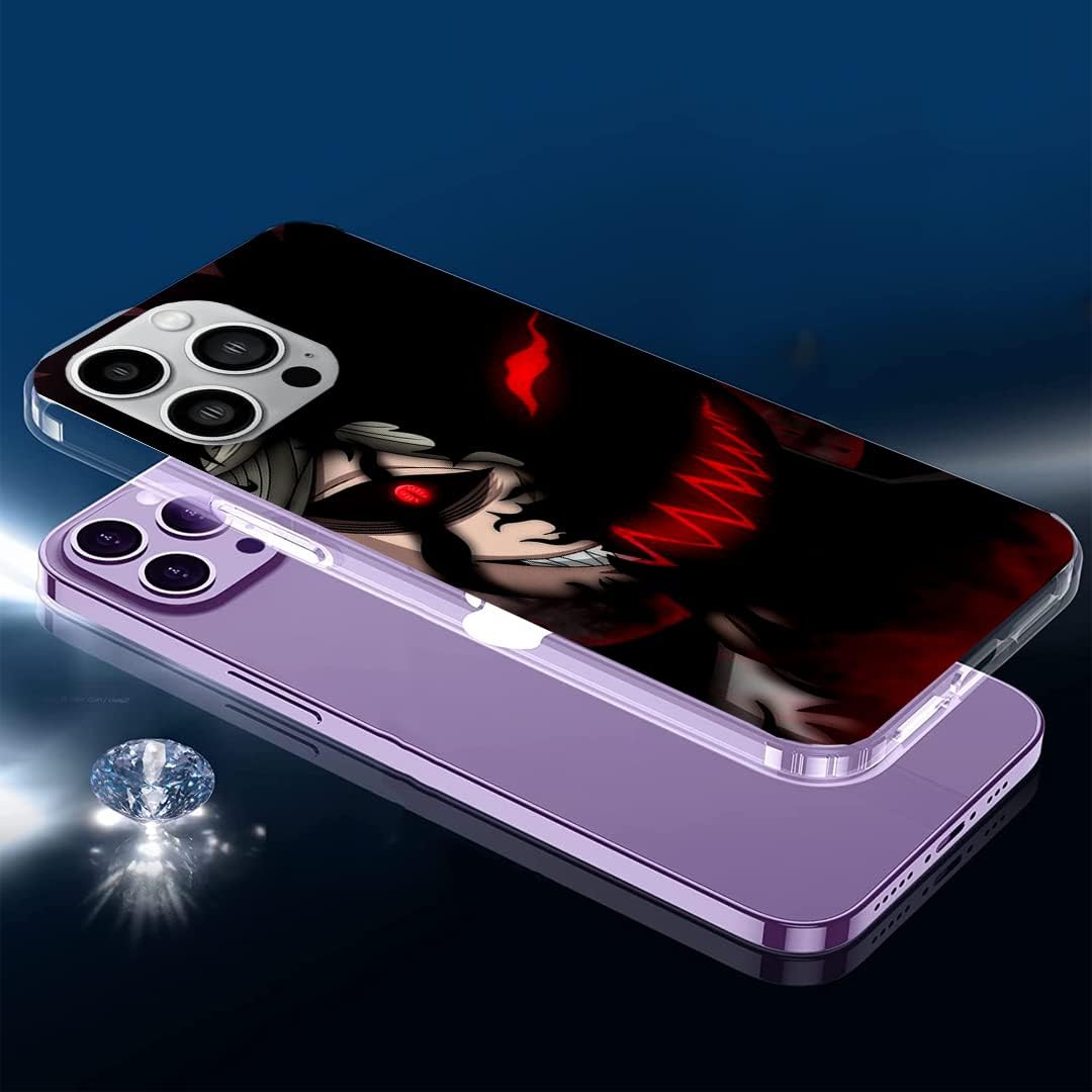 Funda negra impermeable con diseño de trébol, accesorios Asta Shock Liebe Scratch compatible con iPhone 13, resistente al agua, transparente