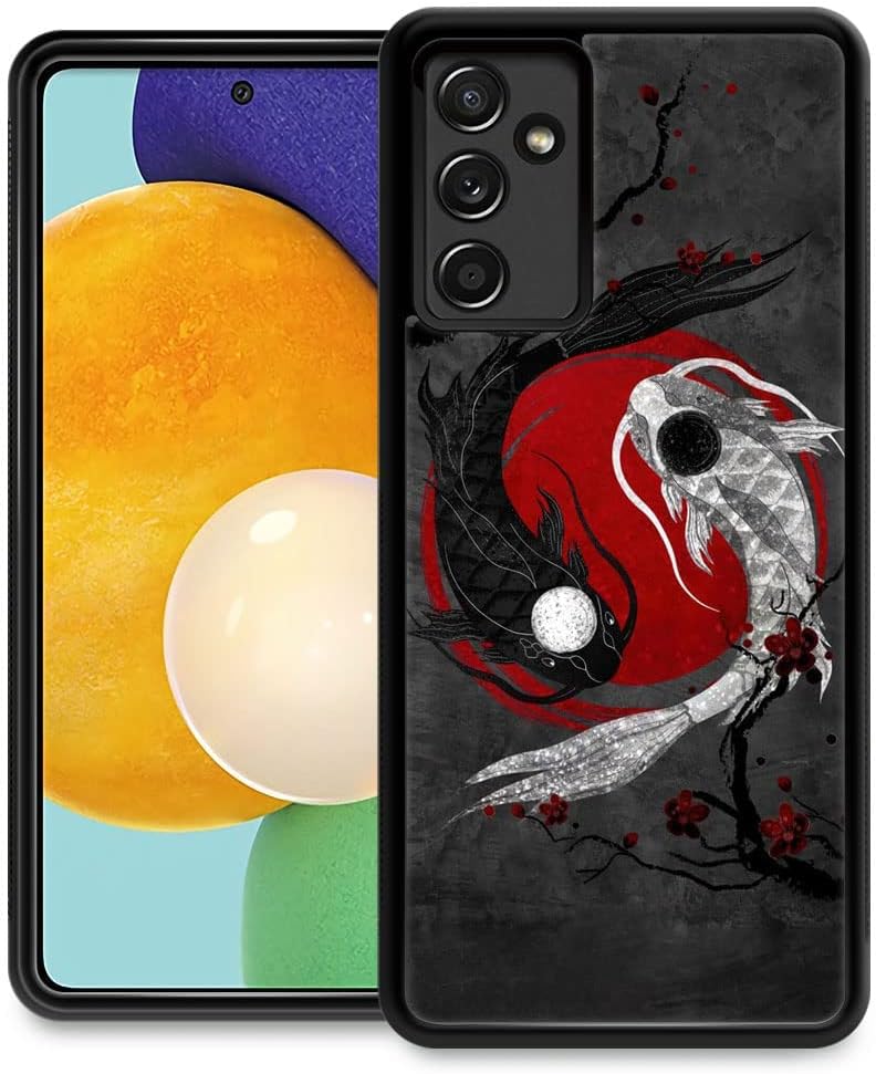 DJSOK Funda compatible con Samsung Galaxy A14 5G, diseño de pez Koi japonés para niñas y hombres, patrón de protección contra caídas con funda de