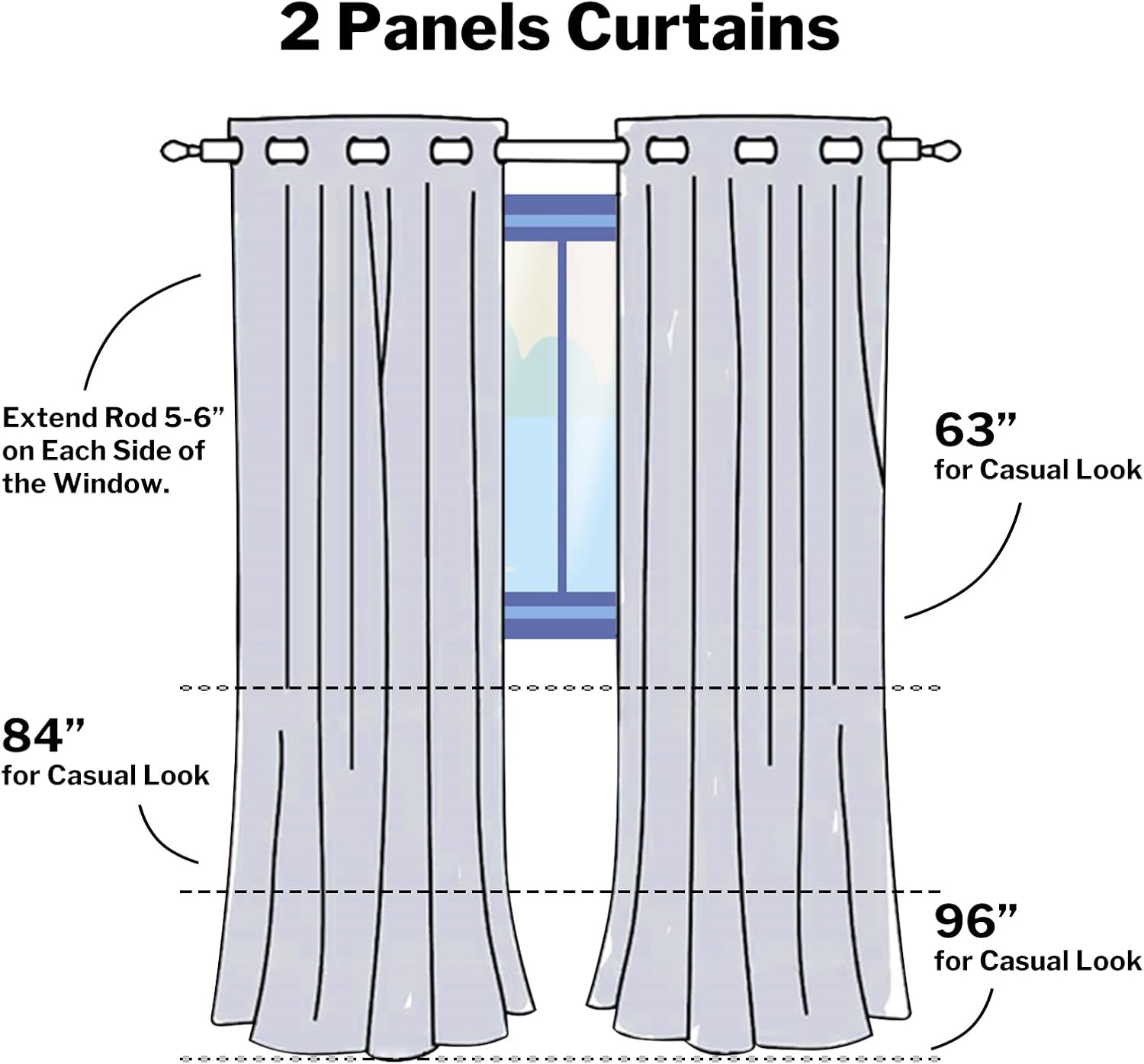 Anpark Cortinas 100% opacas con bloqueo de luz completa, cortinas con aislamiento térmico y alzapaños, paneles de cortina de privacidad total para