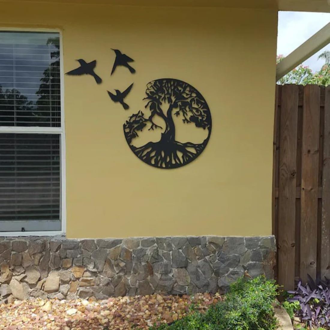 Catoka Arte de pared de metal moderno Letreros metálicos, Decoración del hogar, Amor aves Estilo moderno, Guirnaldas, Colibríes, Feng Shui,
