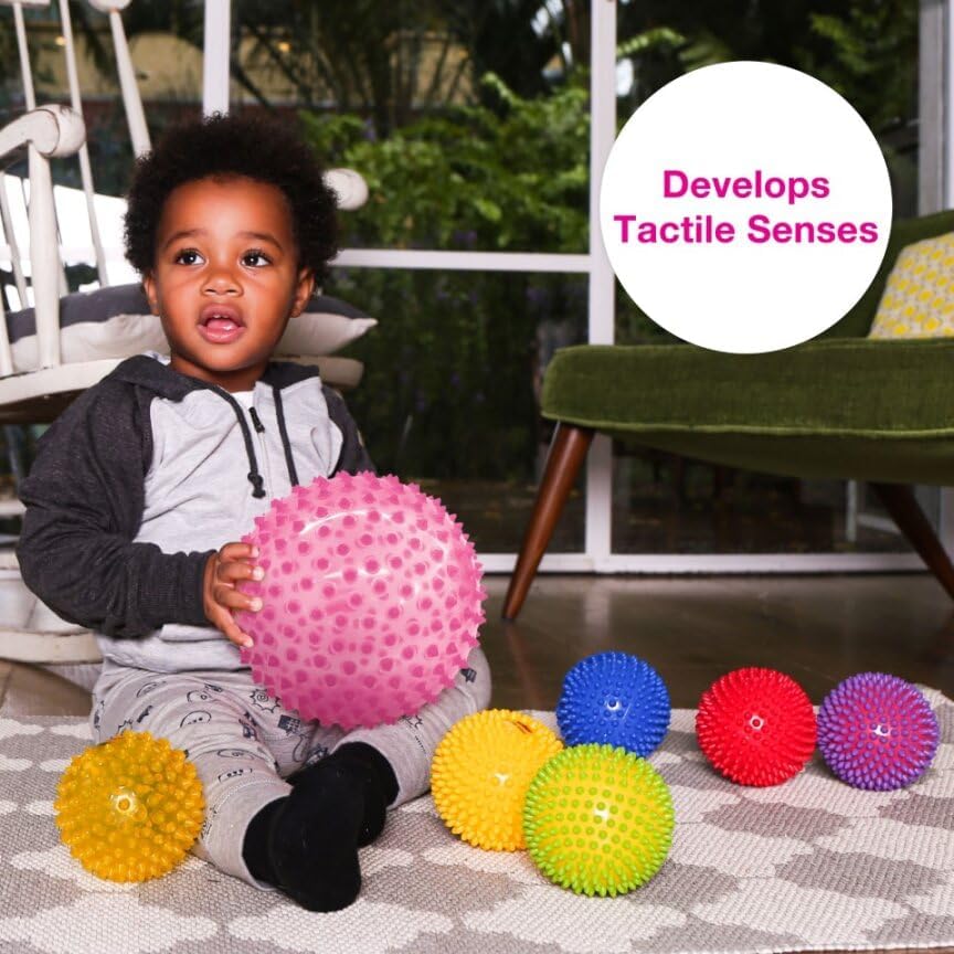 Edushape La bola sensorial original para bebé, bola de bebé de 7 pulgadas que ayuda a mejorar las habilidades motoras gruesas para niños de 6 meses