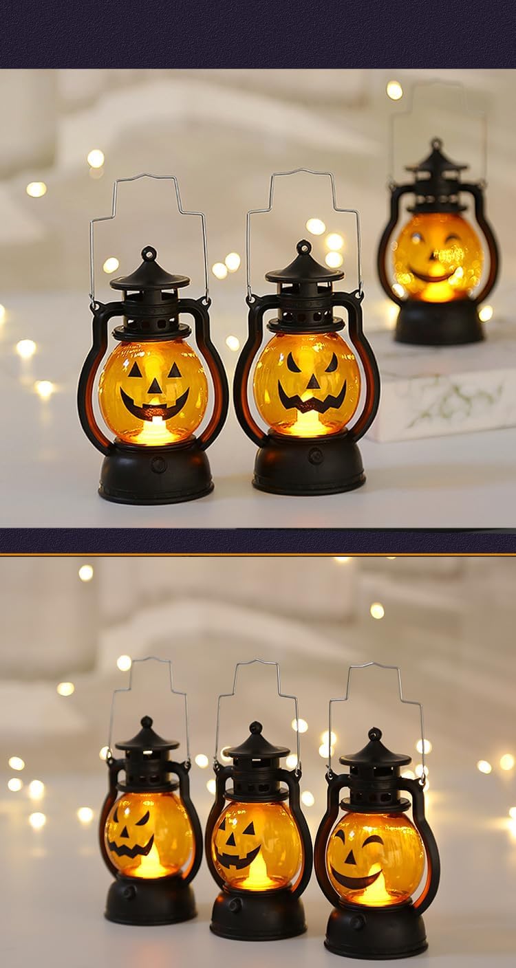 Luces de Halloween, decoraciones de Halloween, luces LED de calabaza y fantasma, para decoración de Halloween, interiores y exteriores, fiesta de