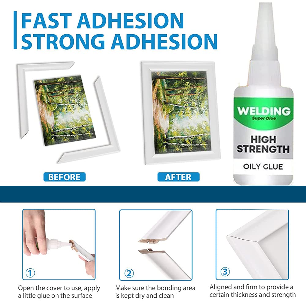 Pegamento aceitoso de alta resistencia para soldadura, superpegamento universal, pegamento instantáneo poderoso para resina, cerámica, metal, vidrio