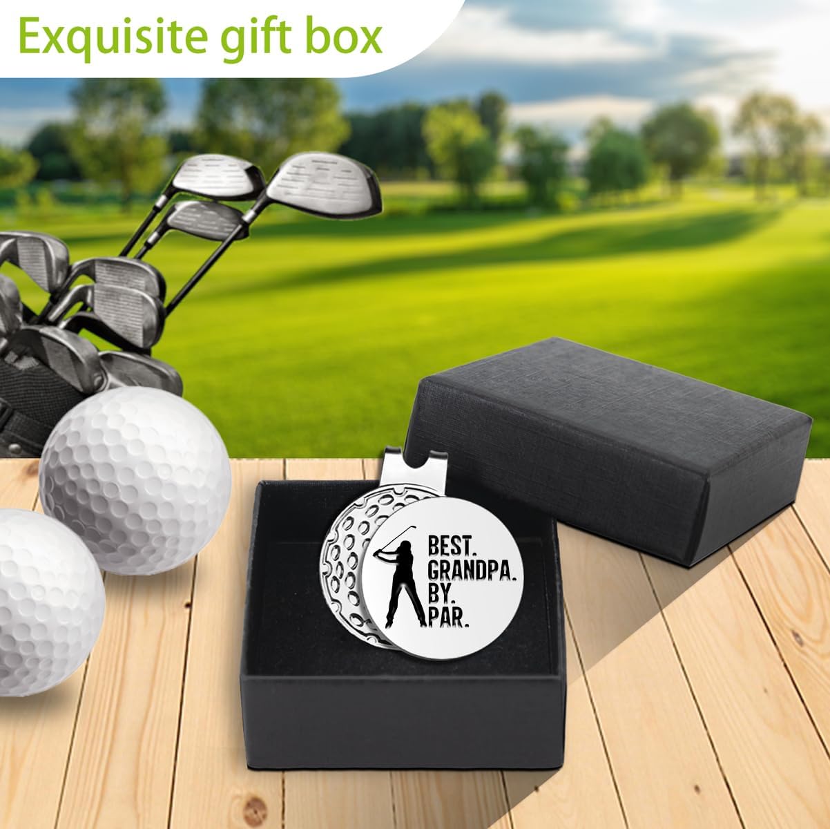 Best Dad by Par Golf Ball Markers, Men’s Golf Accessories, Birthday Retirement Golf Gifts for Dad Husband Grandpa