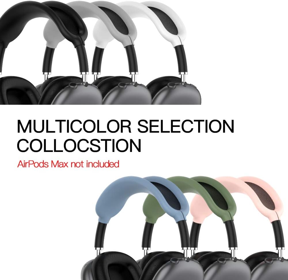 Tucana Funda compatible con auriculares AirPods Max, cubierta de silicona para la cabeza, accesorio para auriculares, color gris