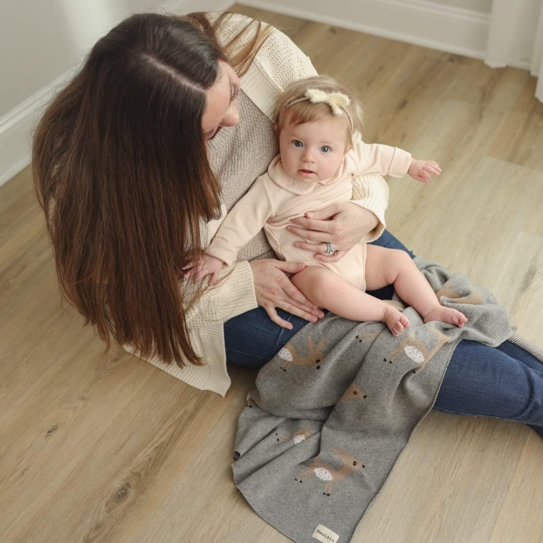 Manta de punto para bebé, 100% algodón, suave, acogedora, para envolver cuna, manta de regalo para recién nacidos, bebés, niños pequeños, unisex