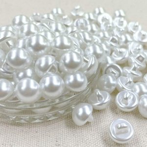 100 botones redondos blancos de perlas de resina de 0.551 in con forma de hongo con agujero para coser ropa, vestido, suéter, manualidades, 100 botones redondos blancos de perlas de resina de 0.551 in con forma de hongo con agujero para coser ropa, vestido, suéter, manualidades,
