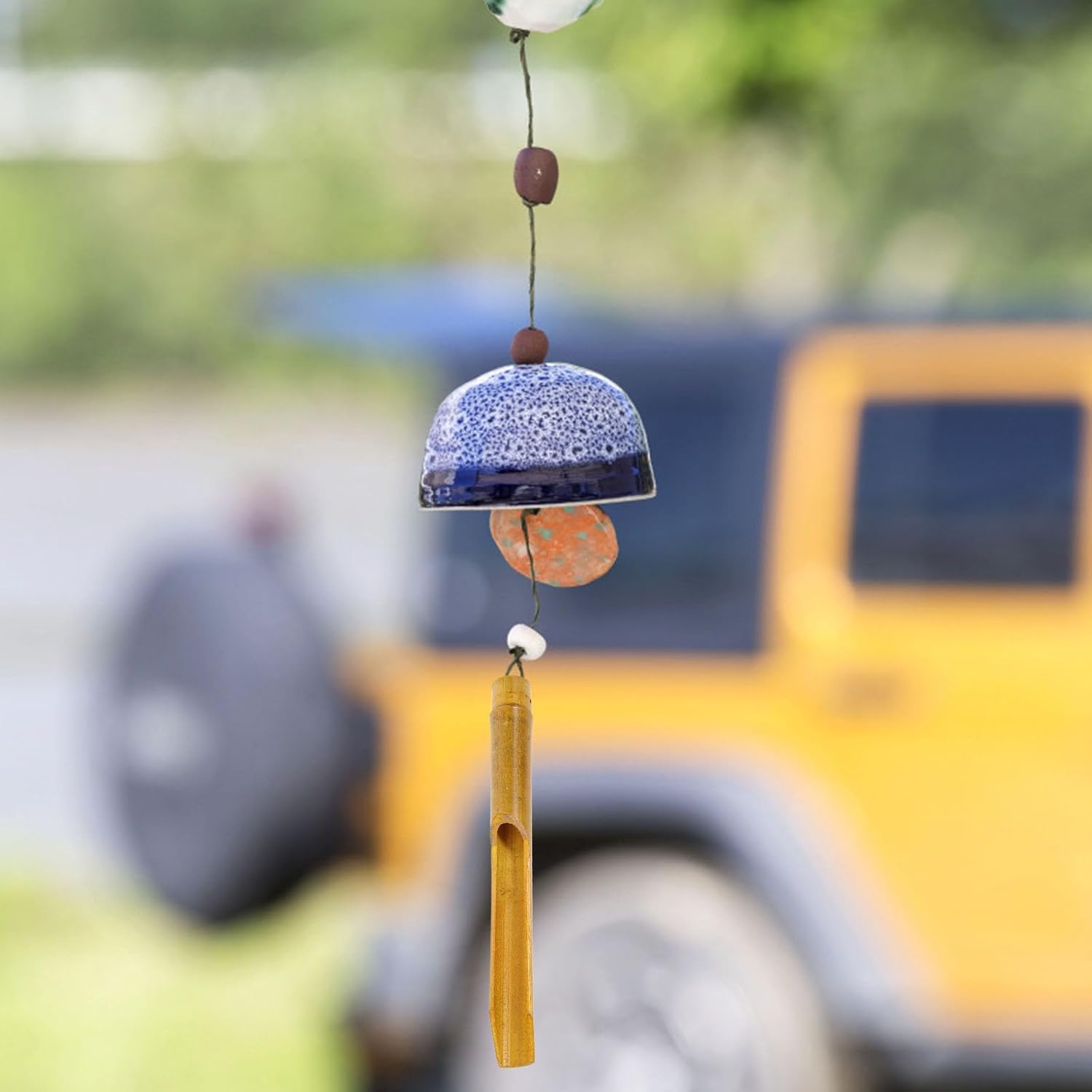 Yardwe 20 piezas de campanillas de viento de bambú, accesorios de música, carillones de viento decorativos, campanillas de viento de bricolaje,