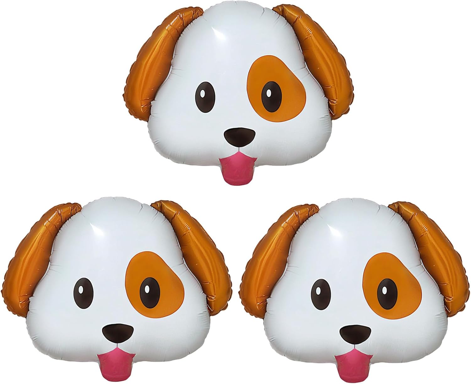 Globo de cachorro para perro, 3 globos de cabeza de perro de 28 pulgadas, globos adoptar decoraciones de fiesta de cachorro, globo de cumpleaños de