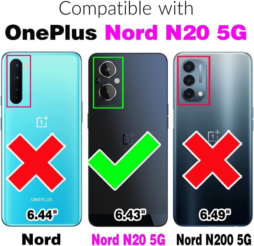 Asuwish Funda para OnePlus Nord N20 5G con protector de pantalla de vidrio templado y soporte para anillo, accesorios de celda TPU One Plus N 20 G5