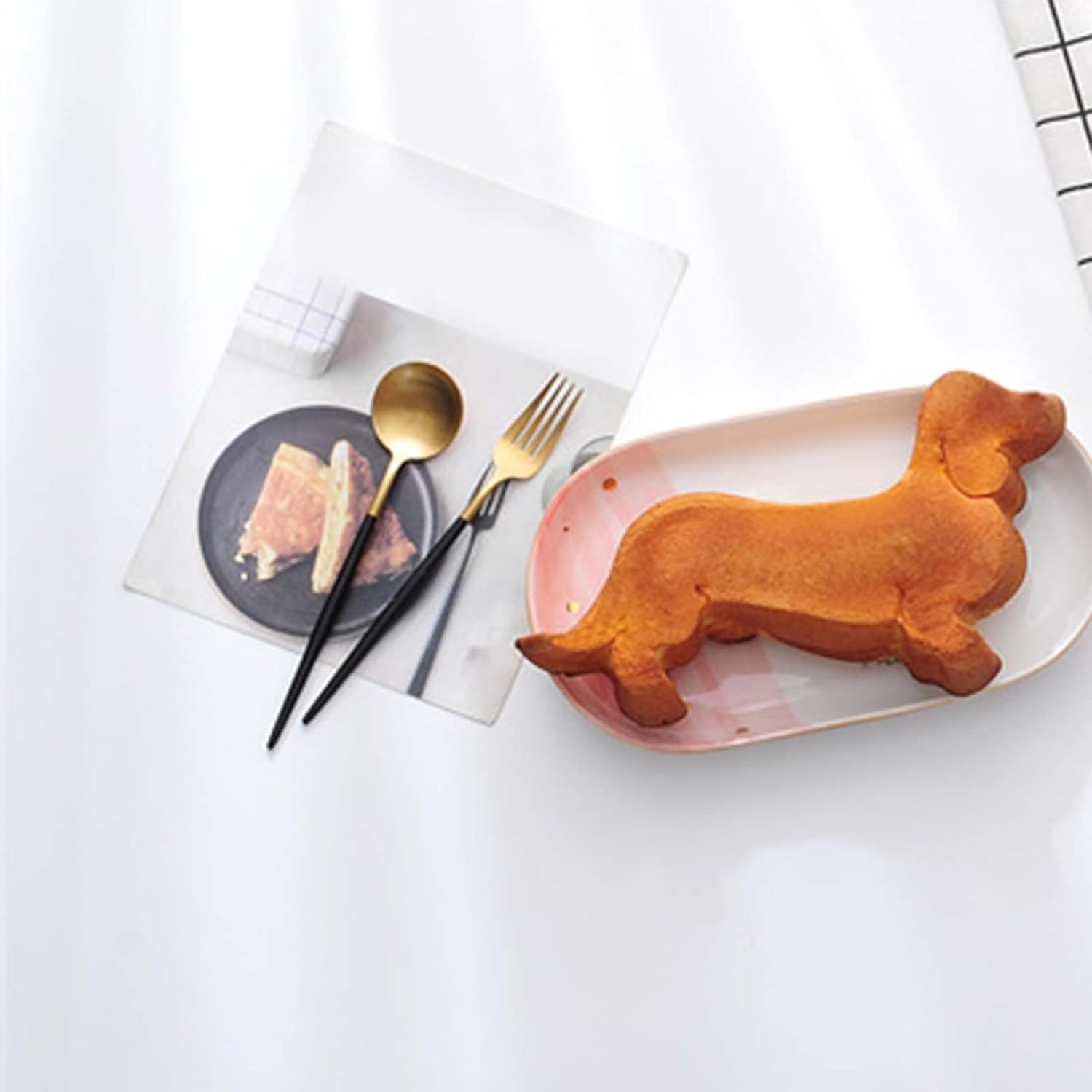 Molde de silicona 3D para hornear, lindo molde para pastel de perro salchicha para cachorros, molde de silicona con forma de animal, molde de
