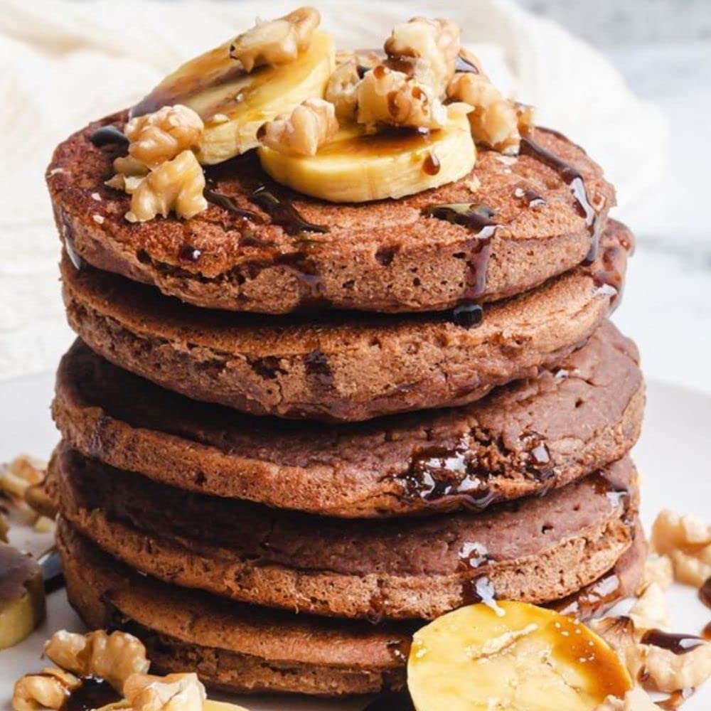 Mezcla de gofres a base de almendras Why Not Pancakes (paquete de 2) con sabor a vainilla, sin gluten y sin azúcar añadido, funciona con waflera –