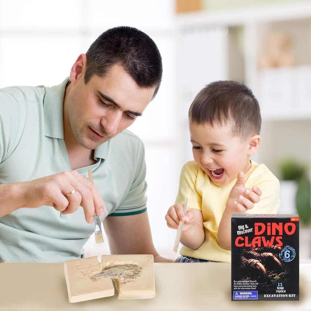 ArtCreativity Kit de excavación de garra de dinosaurio para niños, juego interactivo de juguetes de excavación de fósiles de dinosaurio con