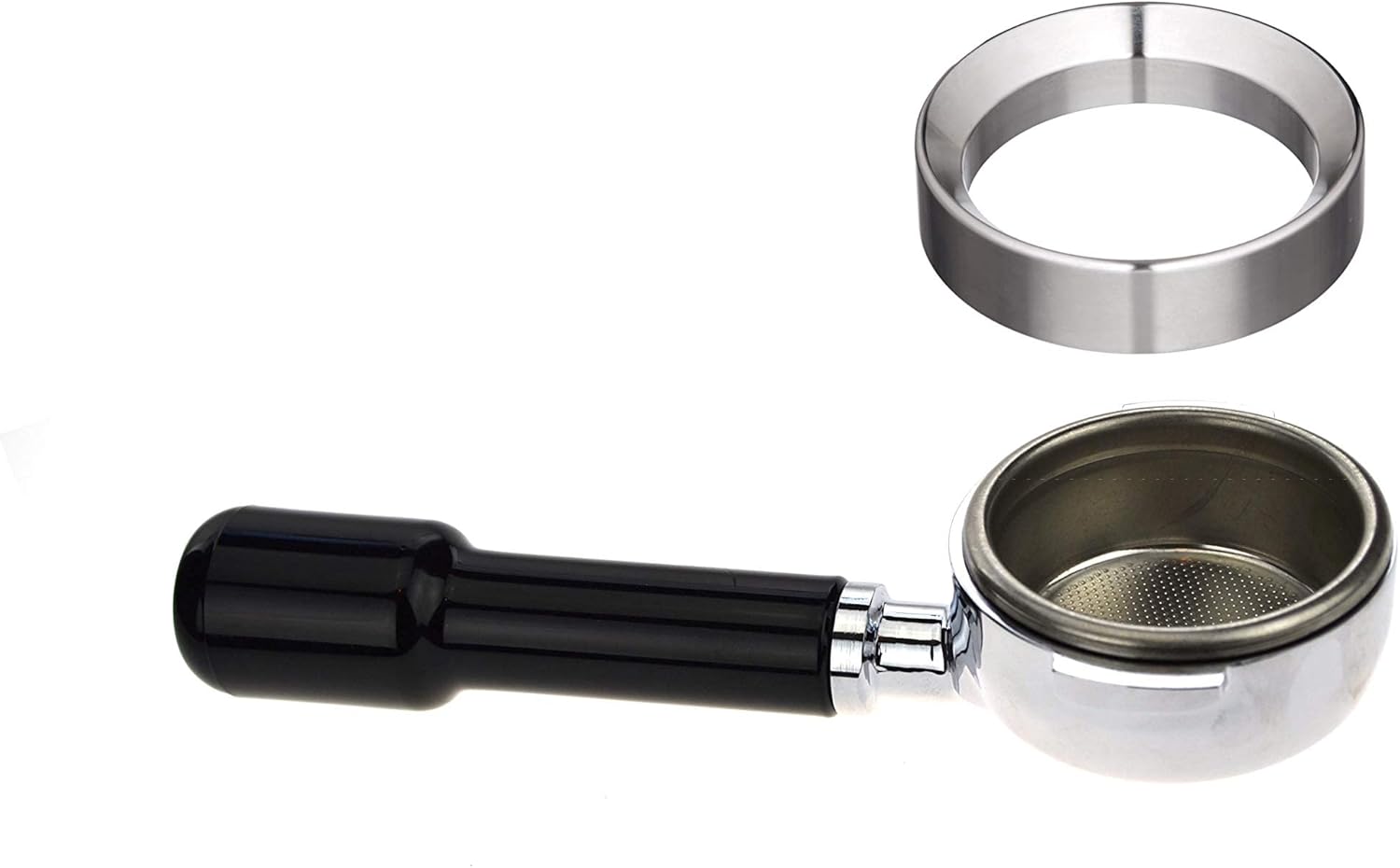 YOLOYO – Embudo dosificador de 2.303 in, embudo dosificador de espresso fabricado con precisión, embudo portafiltro de acero inoxidable 100% para