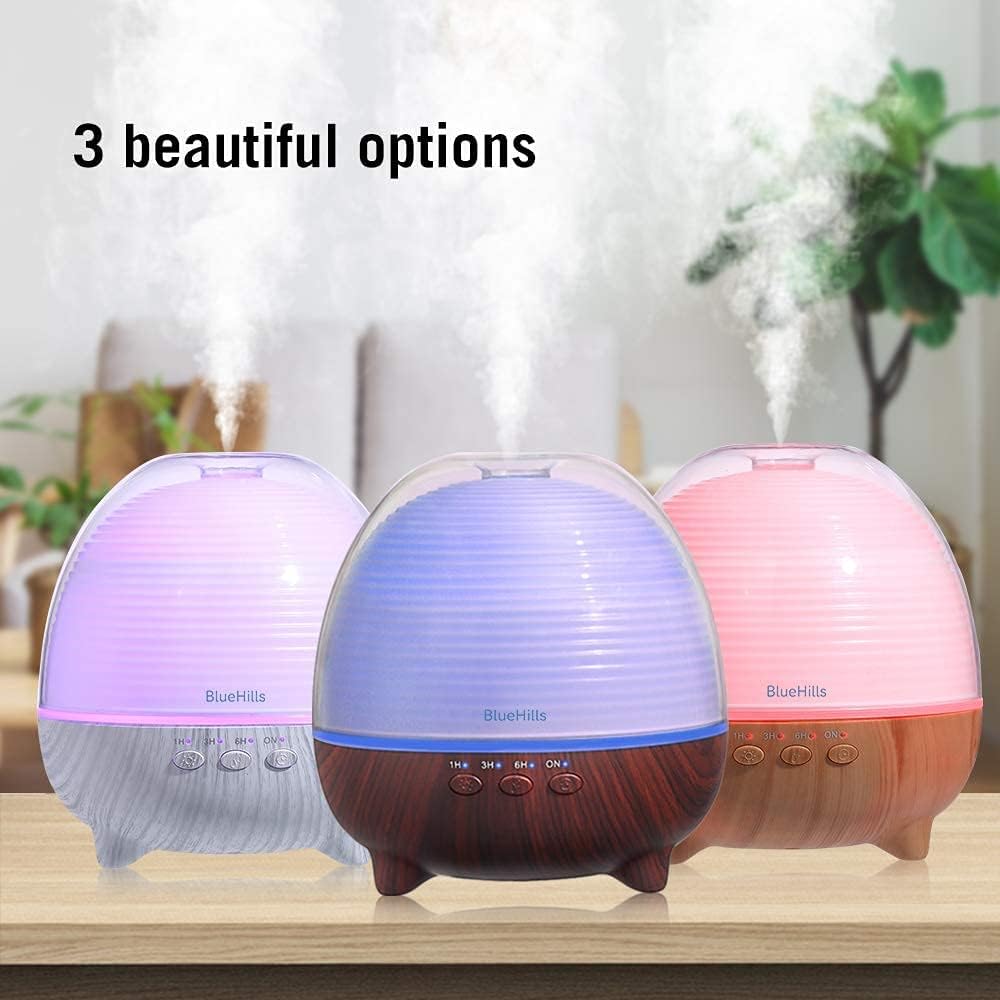 BlueHills Difusor de aceite esencial de alta calidad con control remoto, lindo humidificador de aromaterapia, área de cobertura de gran capacidad