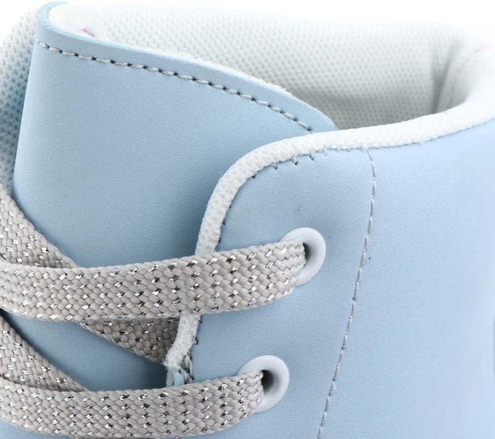 YYW Patines de ruedas para mujeres y hombres, de piel sintética de alta calidad, patines clásicos de doble fila, patines para interiores y