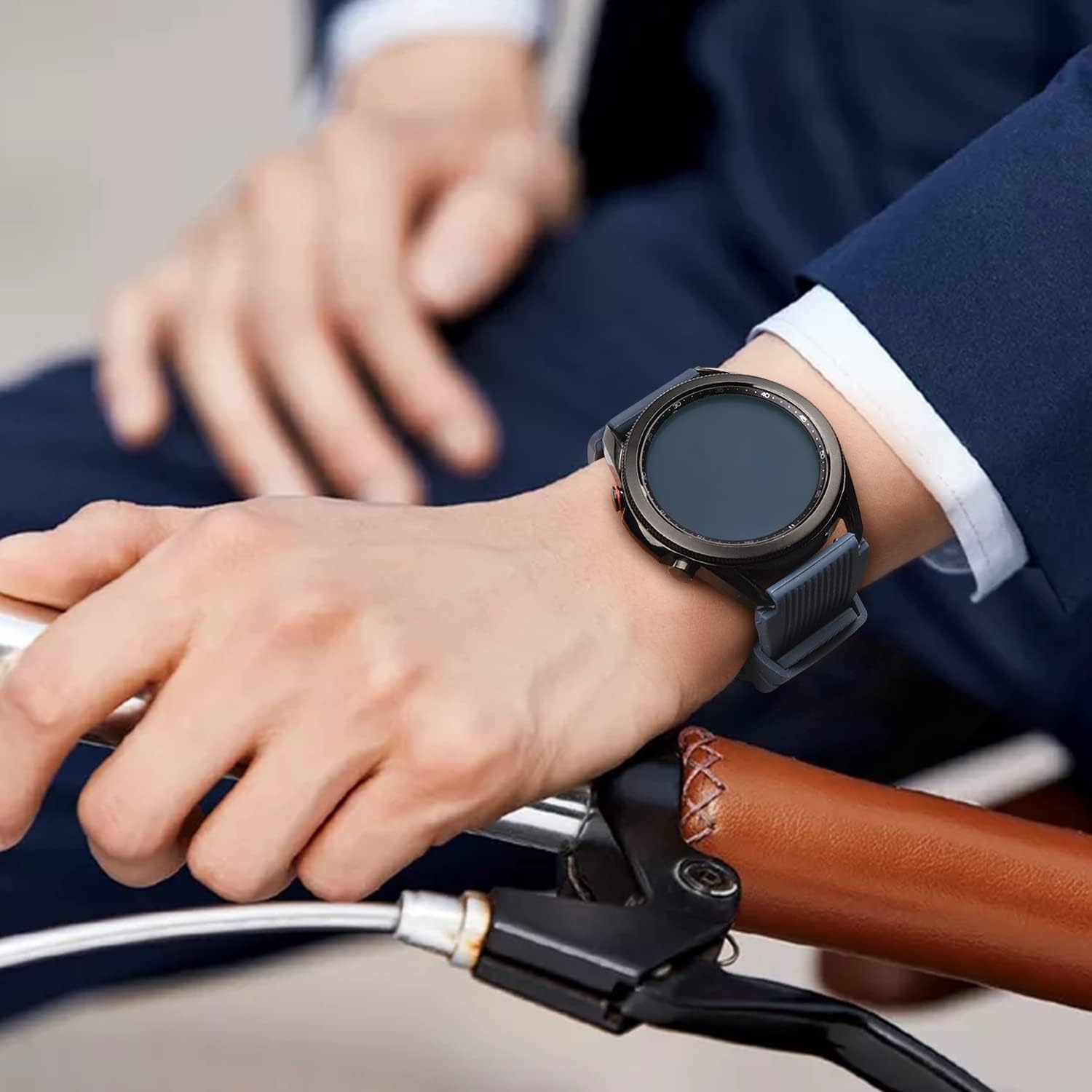 Compatible con Samsung Galaxy Watch 3 correas de 1.772 in, Galaxy Watch 1.811 in, correa deportiva de silicona de 0.866 pulgadas, correa de repuesto