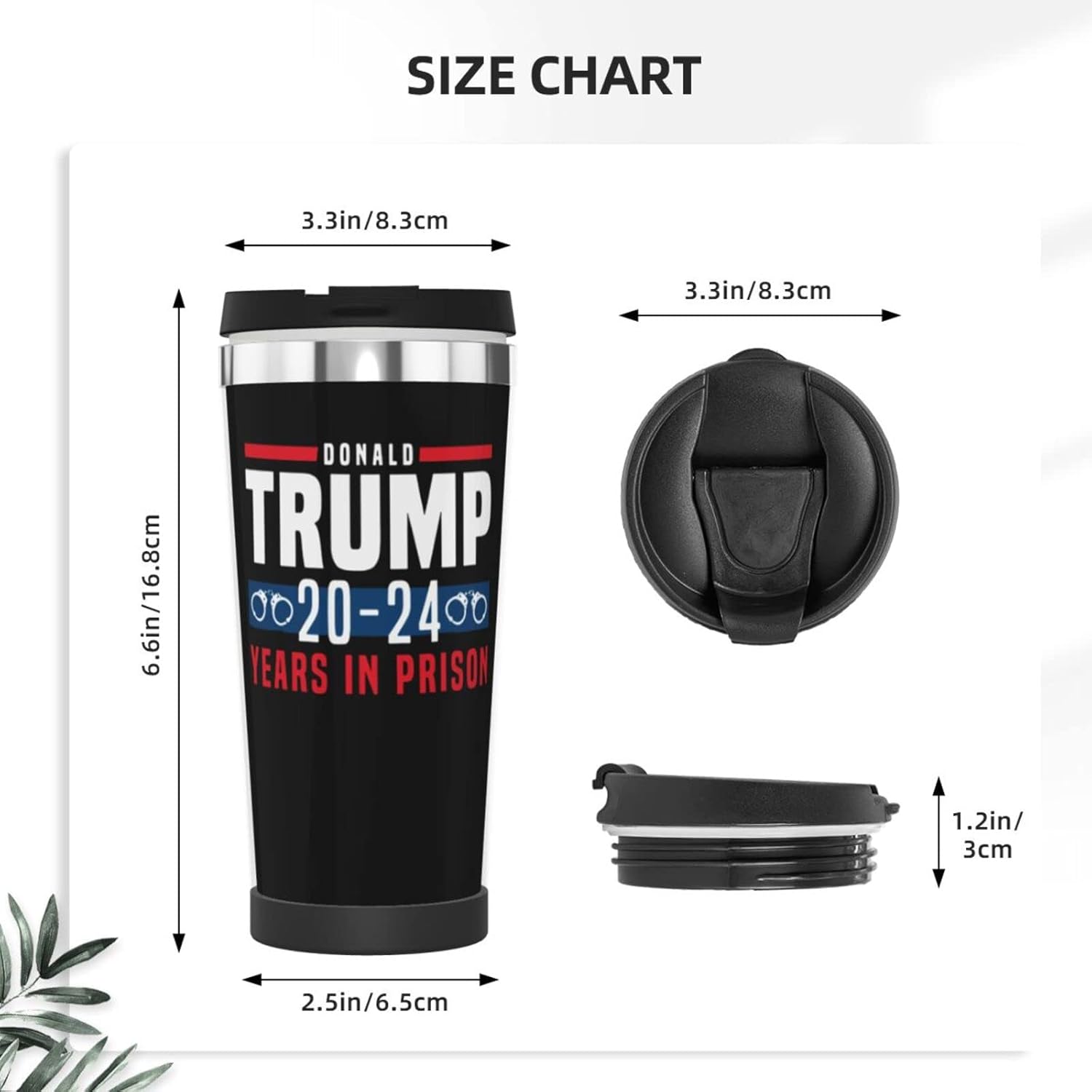 Traitor Trump Is Going To Jail – Taza de café de acero inoxidable de doble pared térmica para bebidas frías y calientes