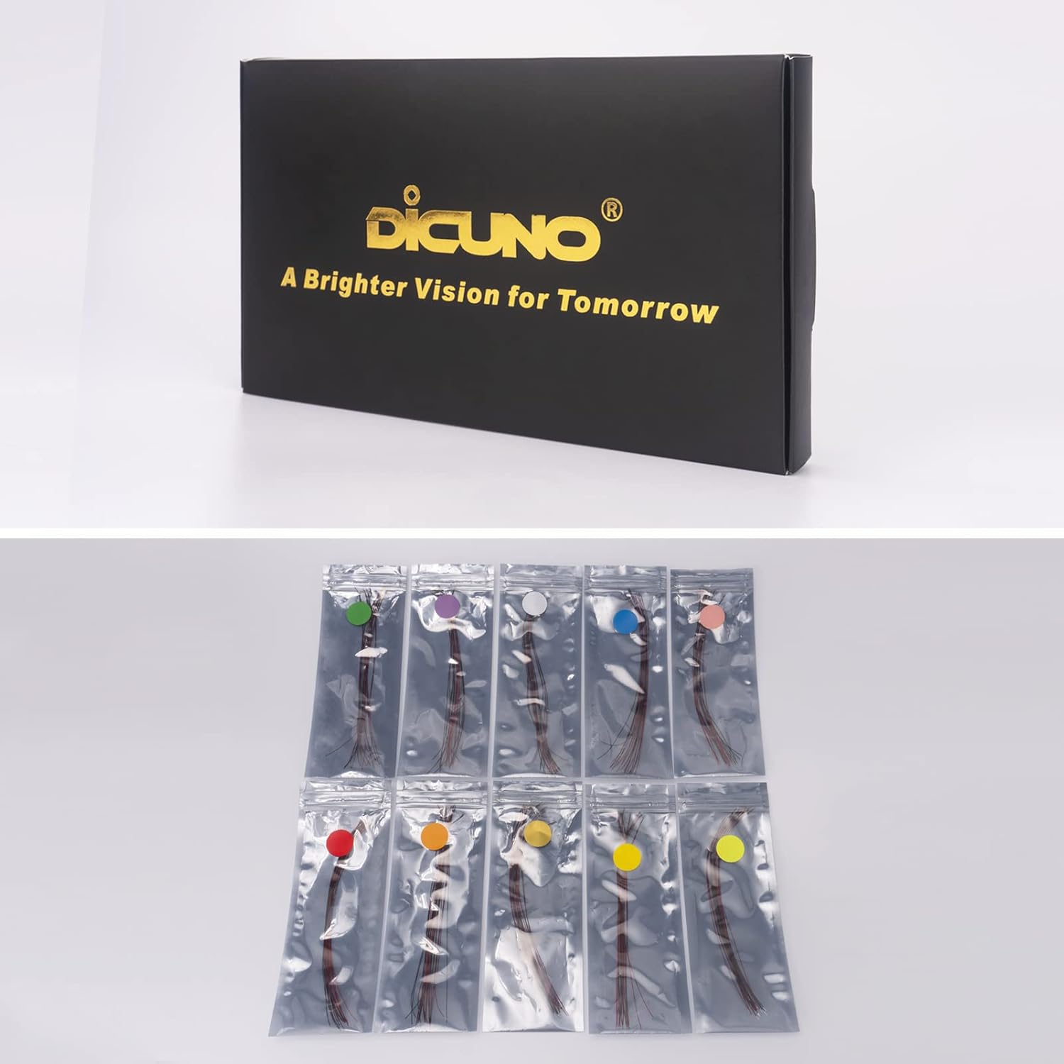 DiCUNO 100 diodos emisores de luz SMD 0805 pre-cableados, micro LED pre-soldados para bricolaje, proyectos científicos, longitud del cable 6.3 in