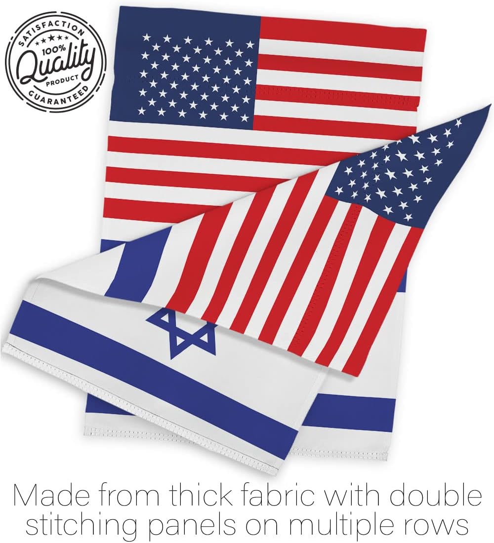 Bandera de Israel de Estados Unidos Bandera de Amistad Israelí Decoración del Hogar Banner Interior Patio Letreros Habitación Exterior Casa Colgante