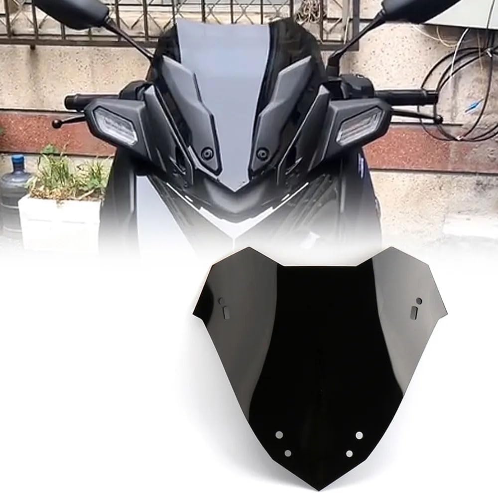 Parabrisas acrílico para motocicleta carenado delantero deflectores de viento para Yamaha X-MAX 300 2023 X-Max 250 X-Max 125 2023, negro