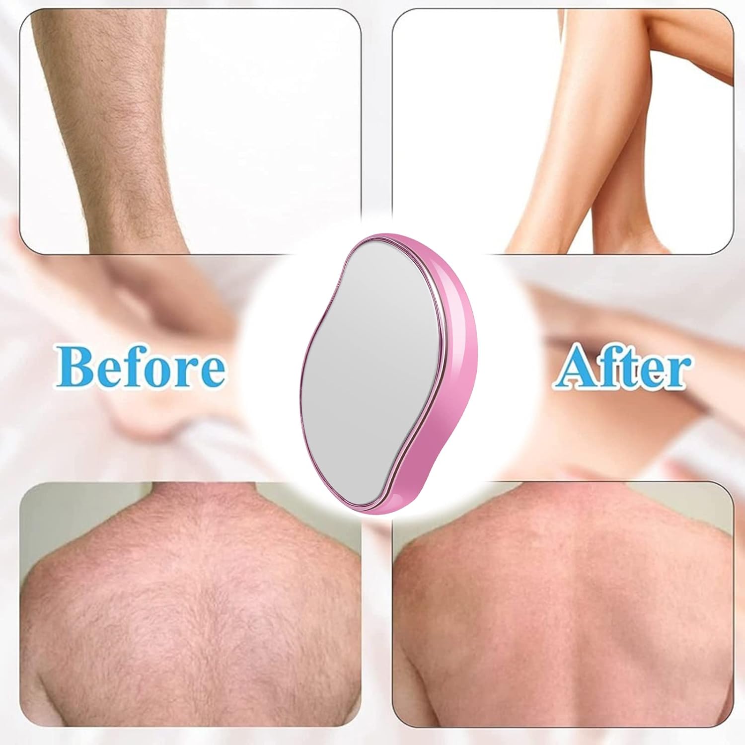 Bleam Crystal – Borrador de cabello ANTAND actualizado 2023 para mujeres y hombres, piernas, brazos, espalda, exfoliación mágica sin dolor,